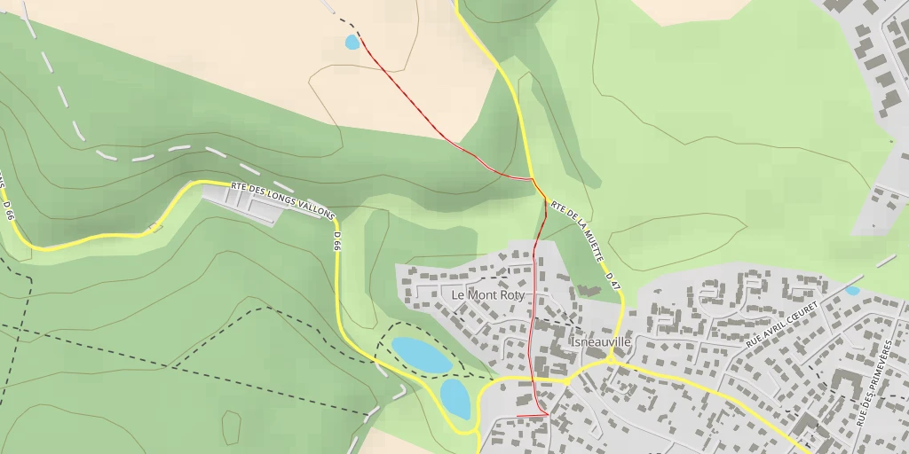 Map of the trail for Rue des Bosquets - Rue des Bosquets