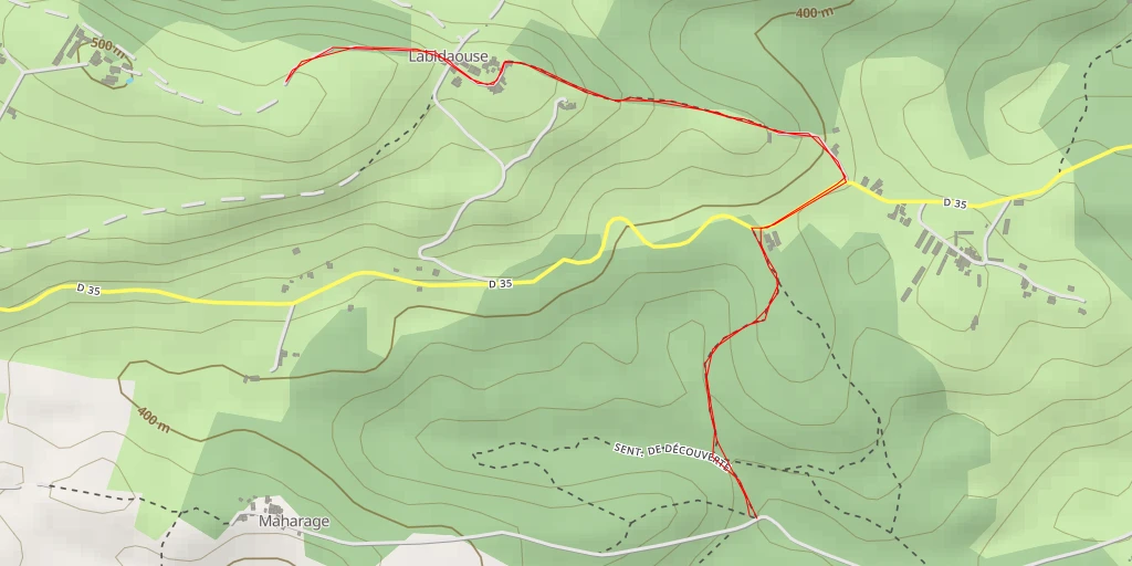 Carte de l'itinéraire :  Route de Sainte-Croix