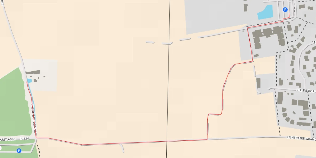 Carte de l'itinéraire :  Chemin de Bouconne - Chemin de Bouconne