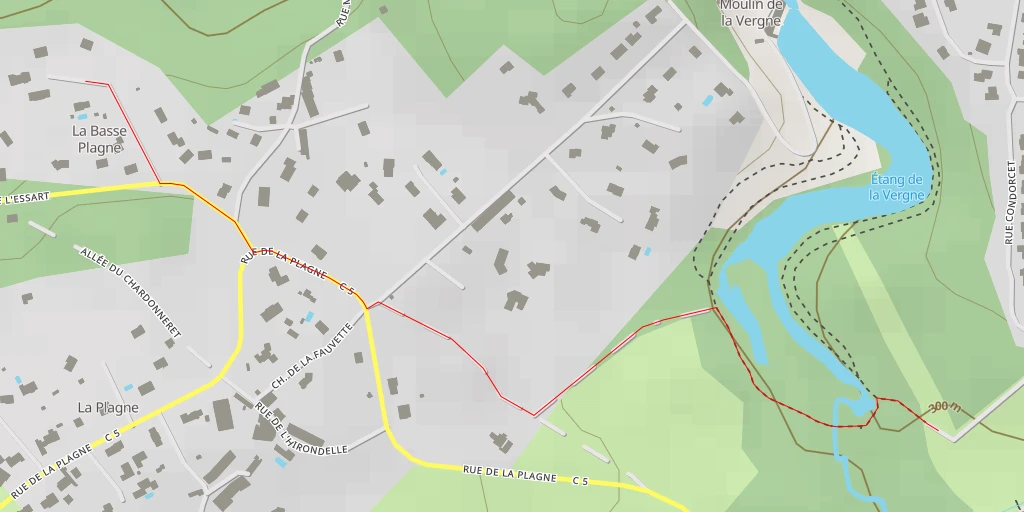 Map of the trail for Allée de la Basse Plagne