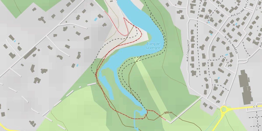 Carte de l'itinéraire :  Allée du Moulin de Lavergne