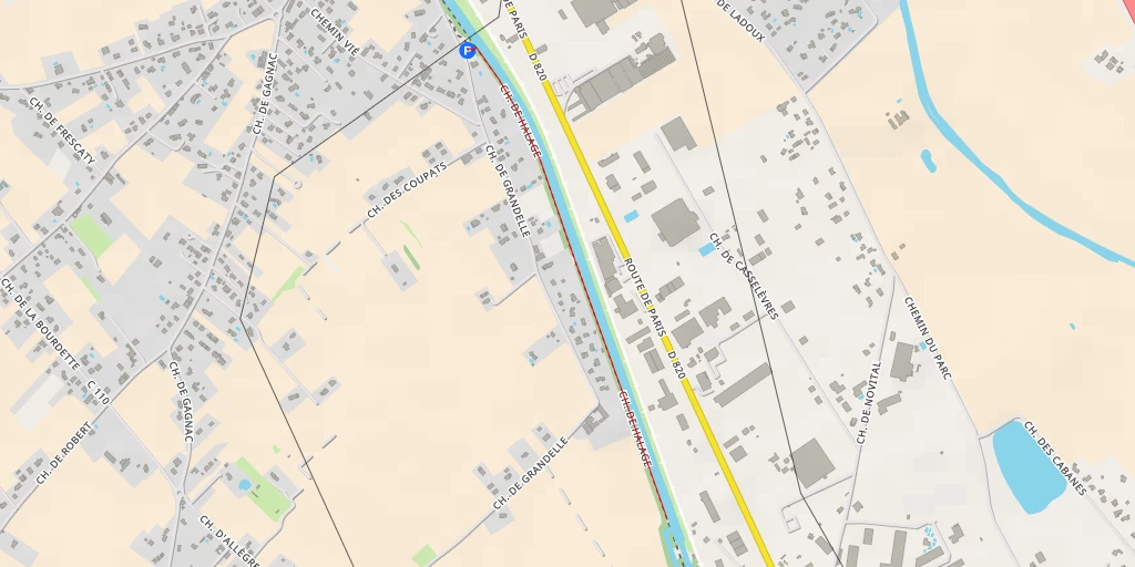 Carte de l'itinéraire :  Chemin de Halage - Chemin de Halage