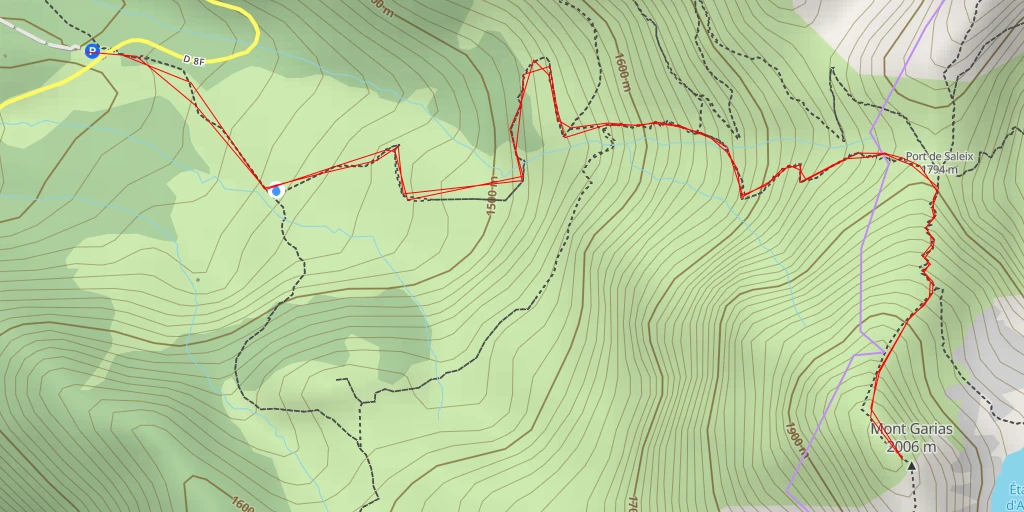 Carte de l'itinéraire :  Mont Garias