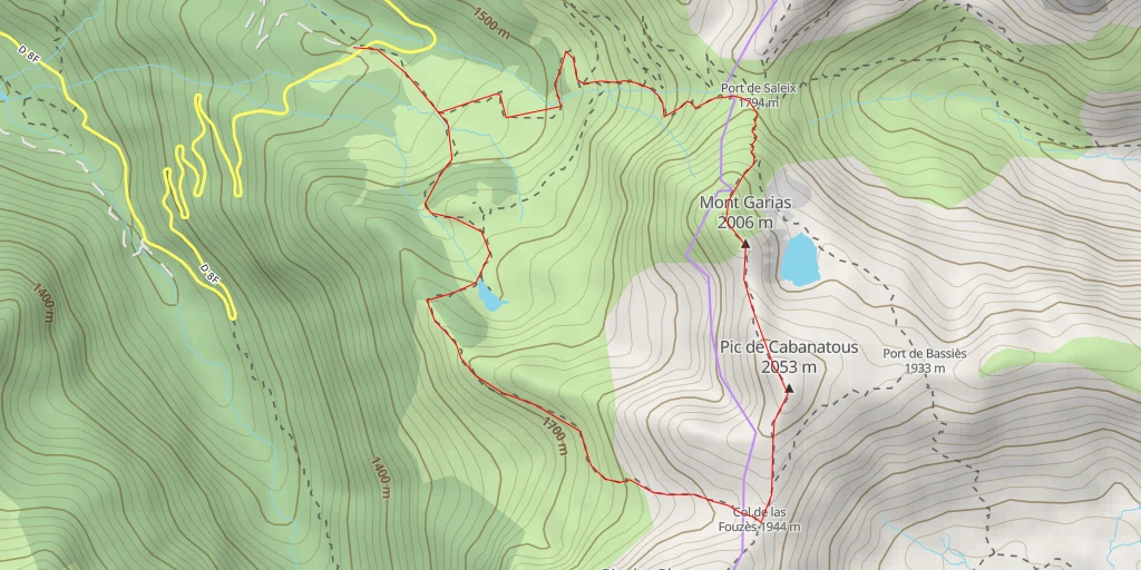 Carte de l'itinéraire :  Orri - Chemin de Piston