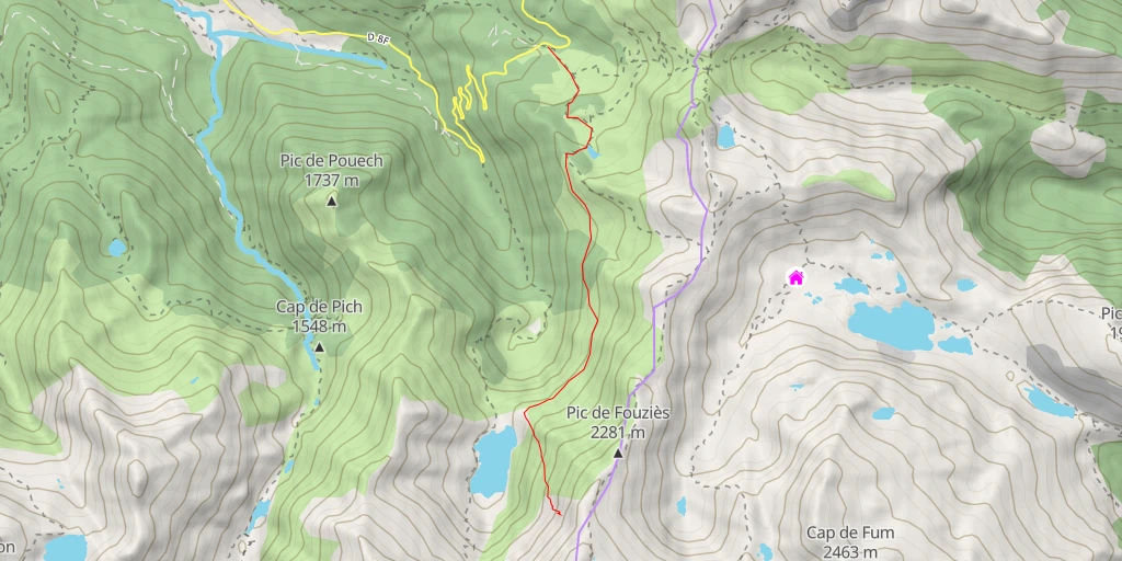 Map of the trail for Pic de Caumale In Extremis