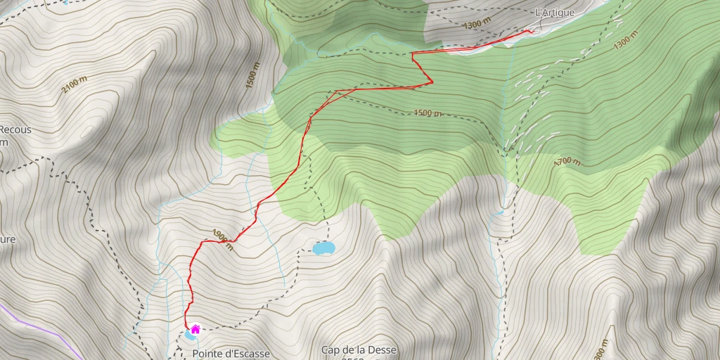 Carte de l'itinéraire :  Étang du Pinet