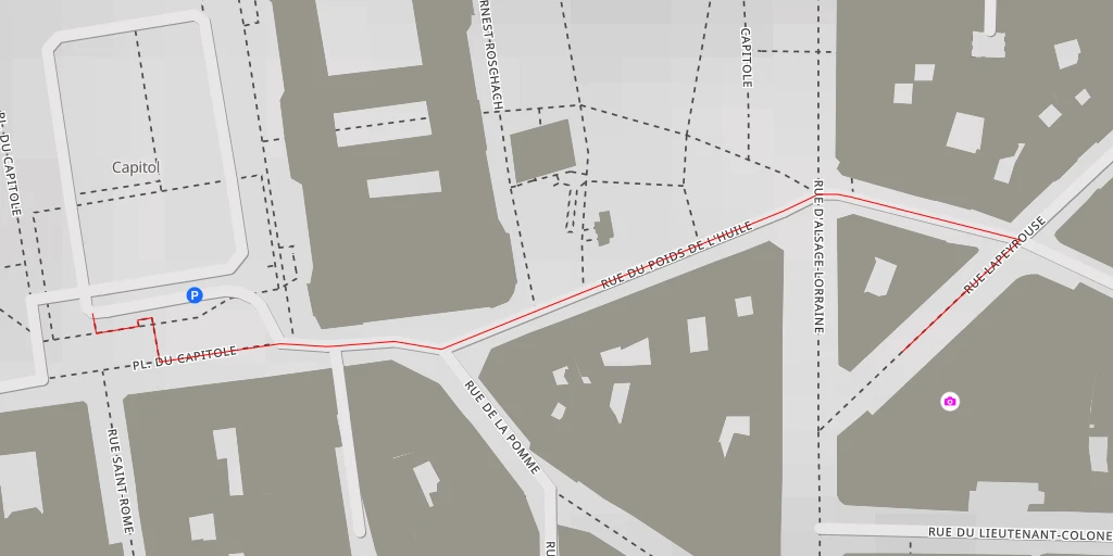 Map of the trail for AI - Toit-terrasse des Galeries Lafayette