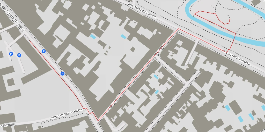 Carte de l'itinéraire :  Jardin des Plantes - Square Boulingrin - Toulouse