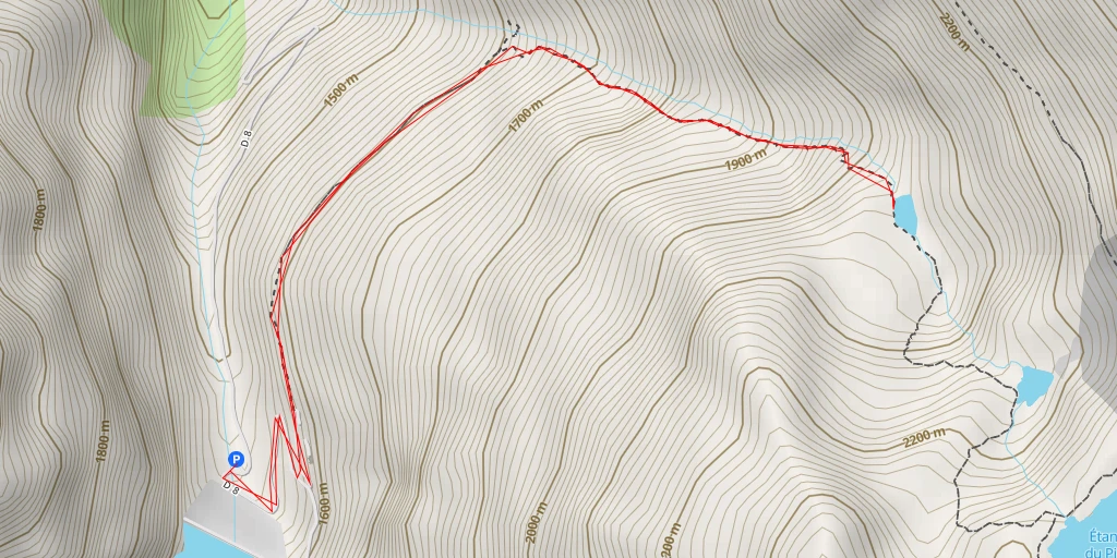 Carte de l'itinéraire :  Crête des Laquels