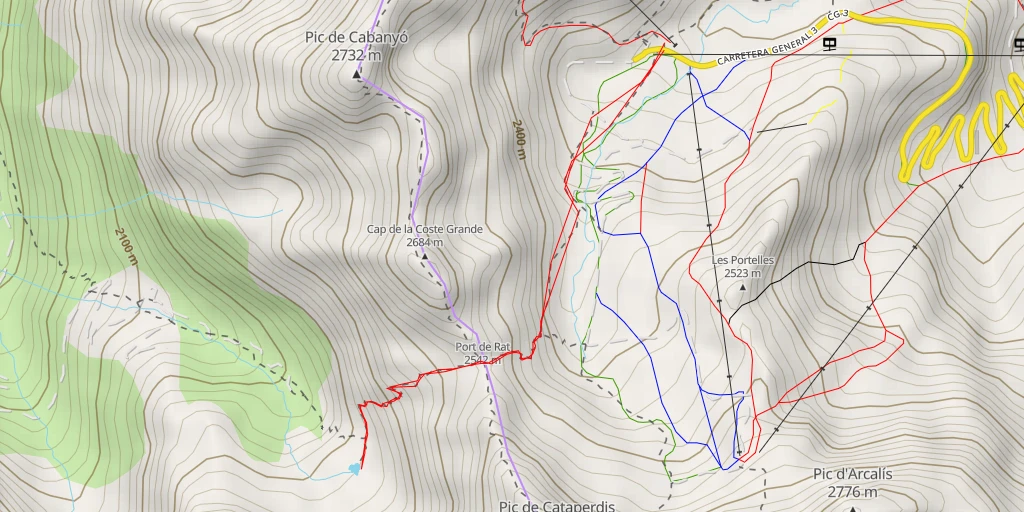 Carte de l'itinéraire :  Cabane pastorale de Rat - D 8