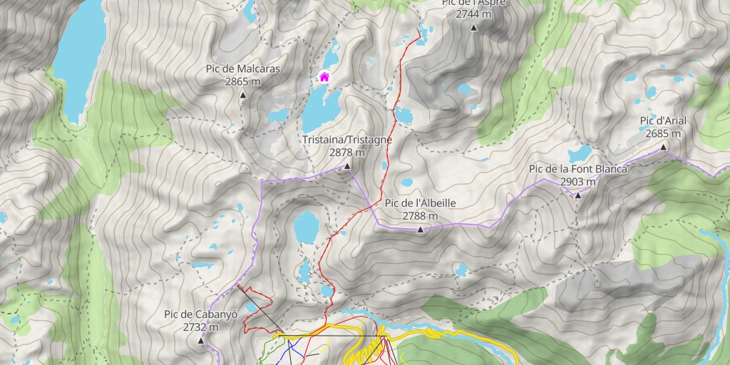 Carte de l'itinéraire :  Orri de Petsigue - Paserelle