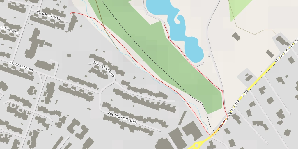 Map of the trail for Rue des Chênes