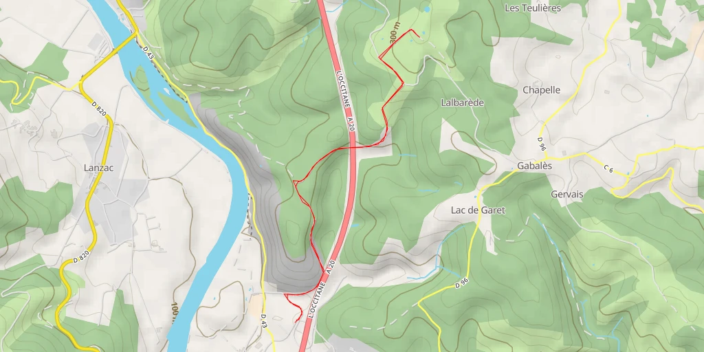 Map of the trail for Route du Grangier