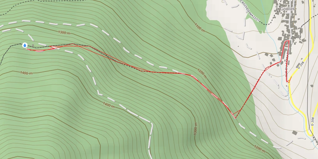 Carte de l'itinéraire :  La Font d'Aici Naut - Val-de-Sos