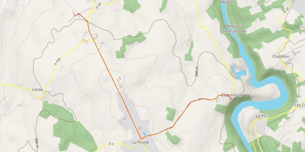 Map of the trail for AI - Boucle du Pin