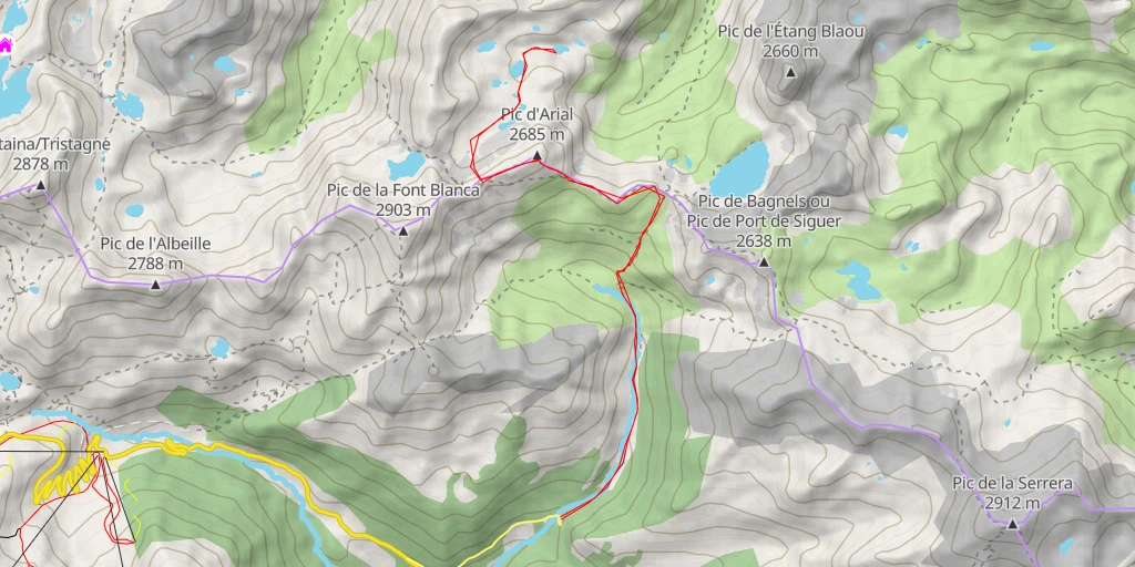 Carte de l'itinéraire :  Jasse de Bélesta