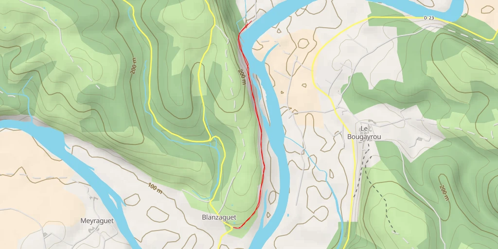 Map of the trail for Chemin des Falaises