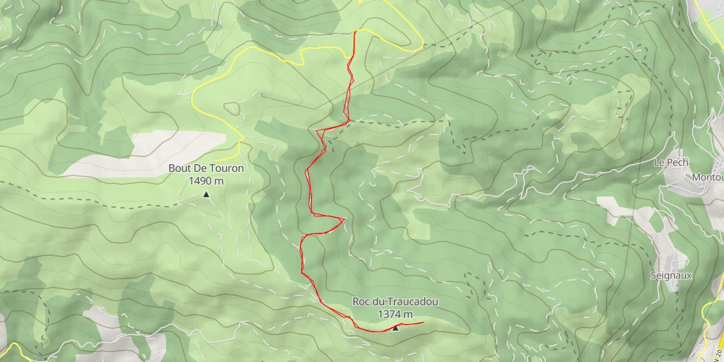 Carte de l'itinéraire :  Chemin de Pradabals