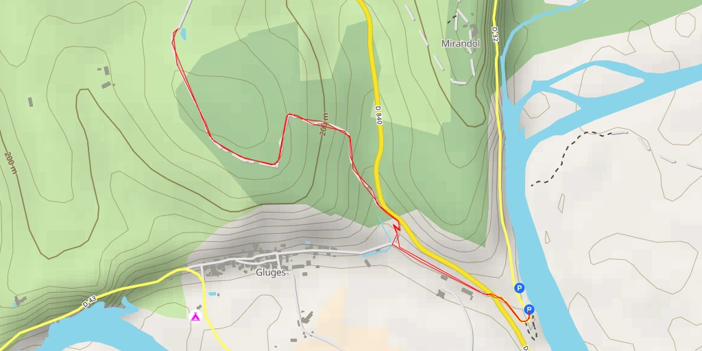 Map of the trail for Chemin Botanique - Chemin Botanique