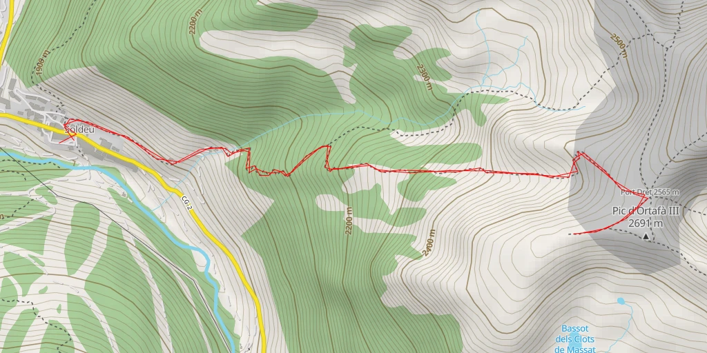 Carte de l'itinéraire :  Camí del Port Dret - Camí del Port Dret