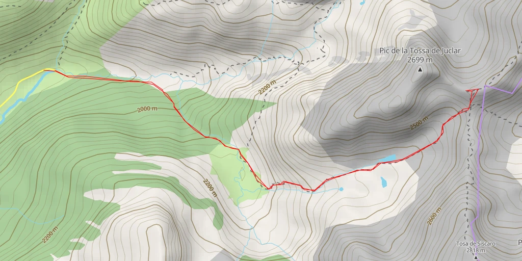 Carte de l'itinéraire :  Pic de Siscaro