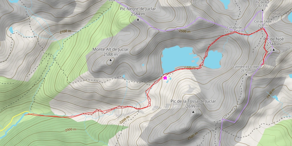 Carte de l'itinéraire :  Pic d'Escobes