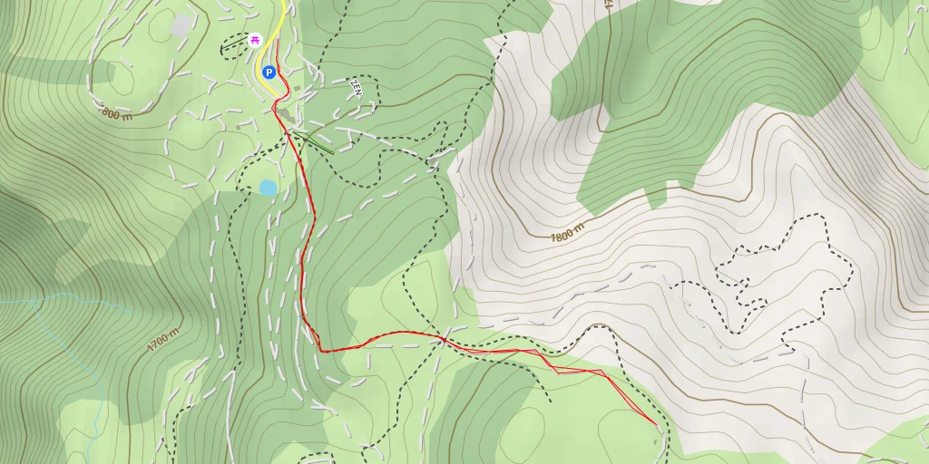 Carte de l'itinéraire :  Cabane Beille d'en Haut - La Passejade 6,5 km Piste A