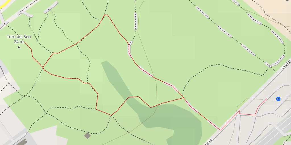 Map of the trail for Turó del Seu