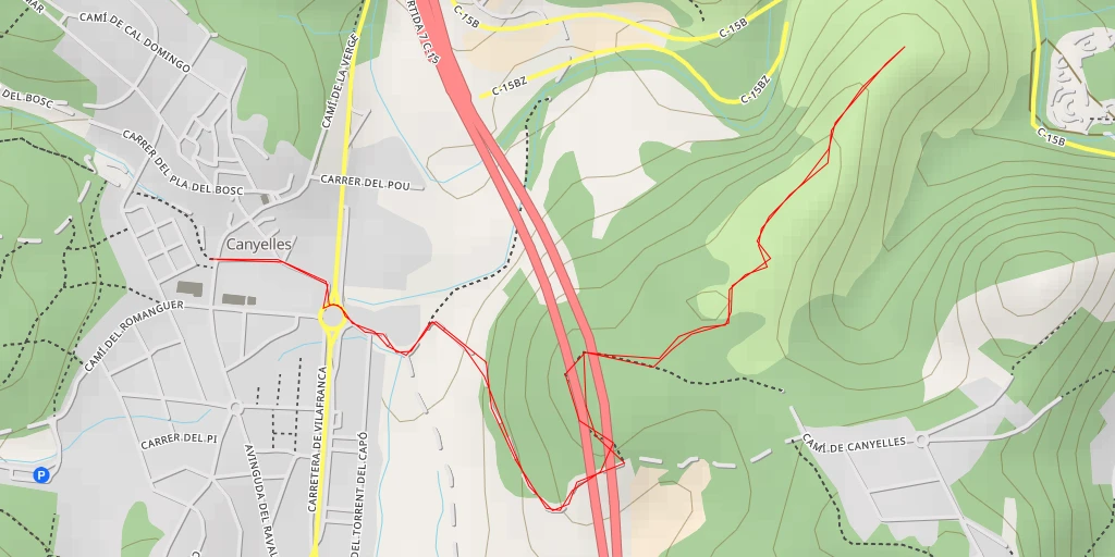 Map of the trail for C-15B - C-15B