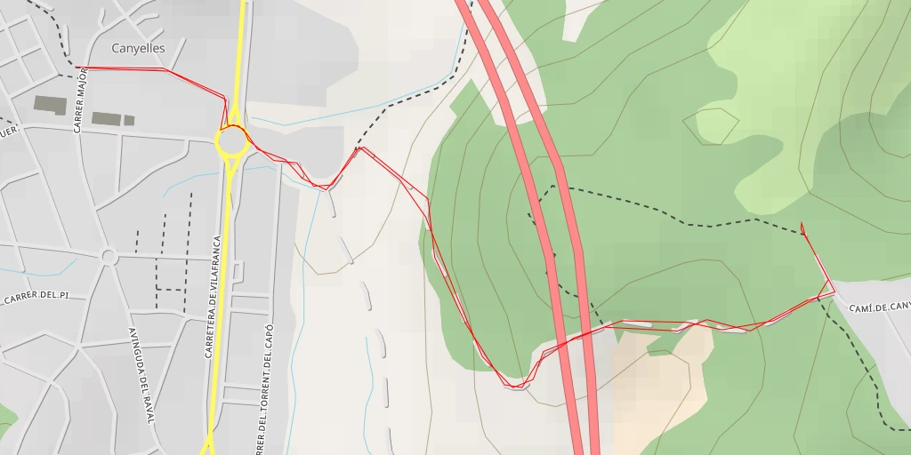 Map of the trail for Bassa Bombers