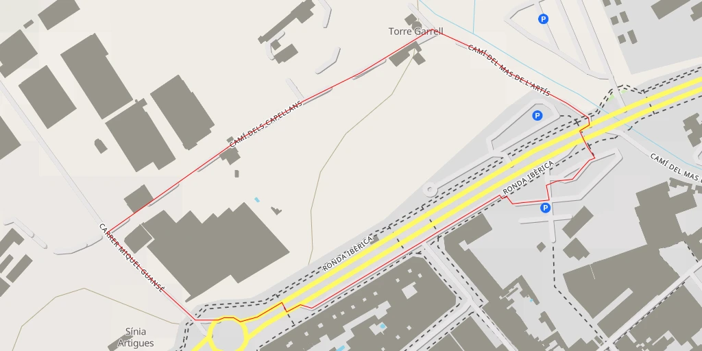 Map of the trail for Destilerias MG - Carrer de Miquel Guansé