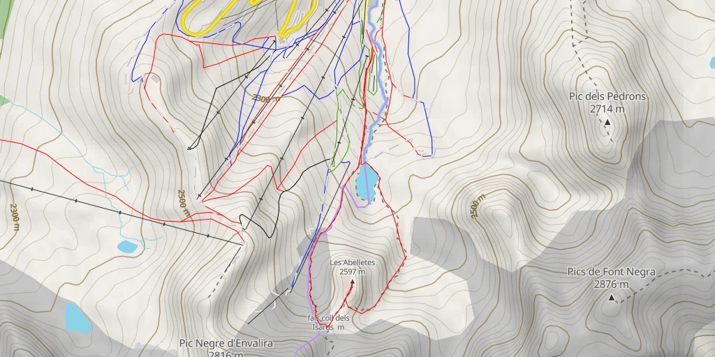 Carte de l'itinéraire :  Les Abelletes