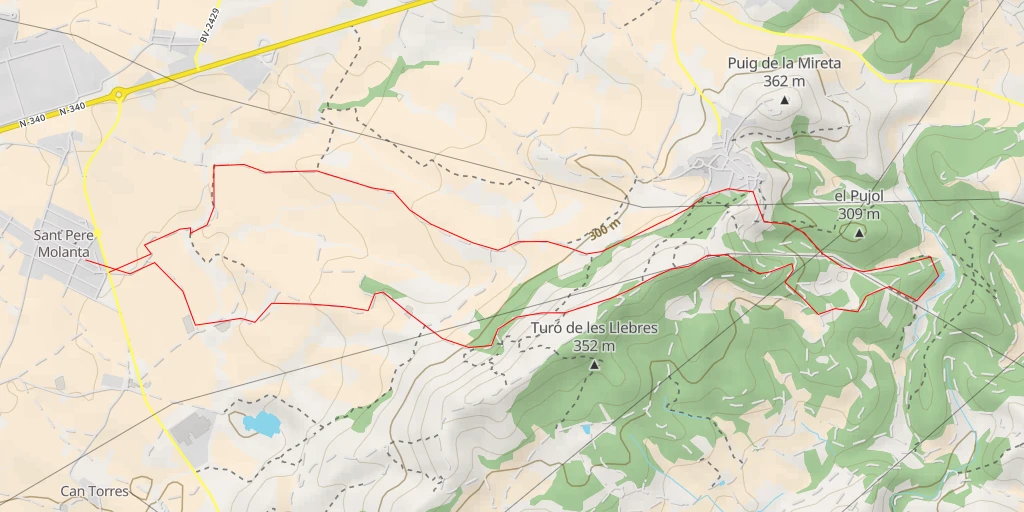 Map of the trail for Camí de l'Arboçar - Camí de l'Arboçar - Avinyonet del Penedès