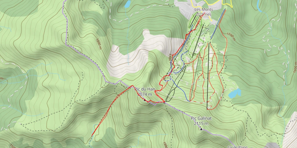 Carte de l'itinéraire :  Sentier Touristique de Verdun