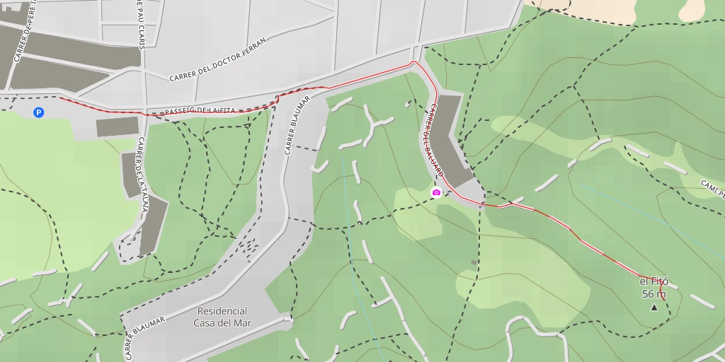 Map of the trail for el Fitó