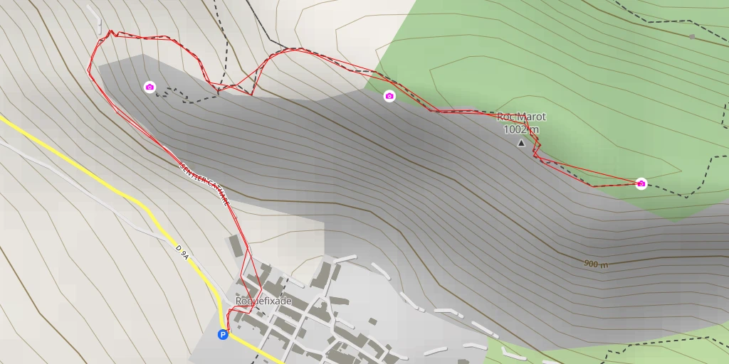 Map of the trail for Sentier Cathare