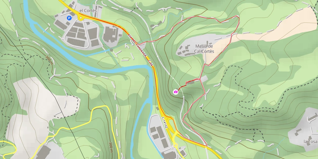 Map of the trail for Castell de Callús - Callús