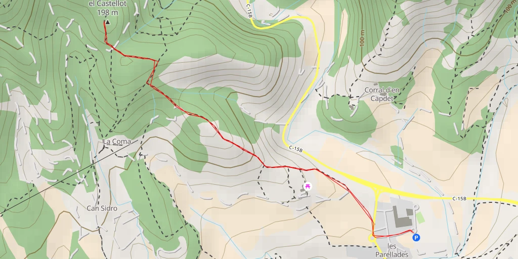 Map of the trail for el Castellot