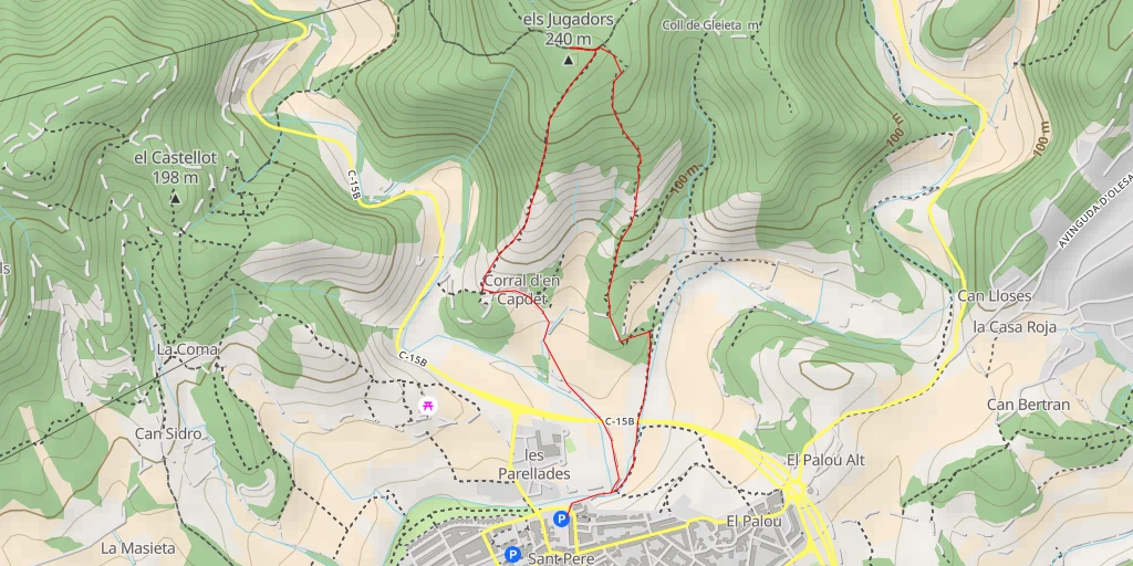 Map of the trail for els Jugadors