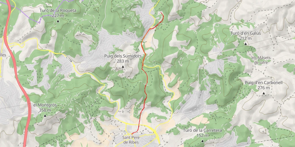 Map of the trail for bassa per helicopters