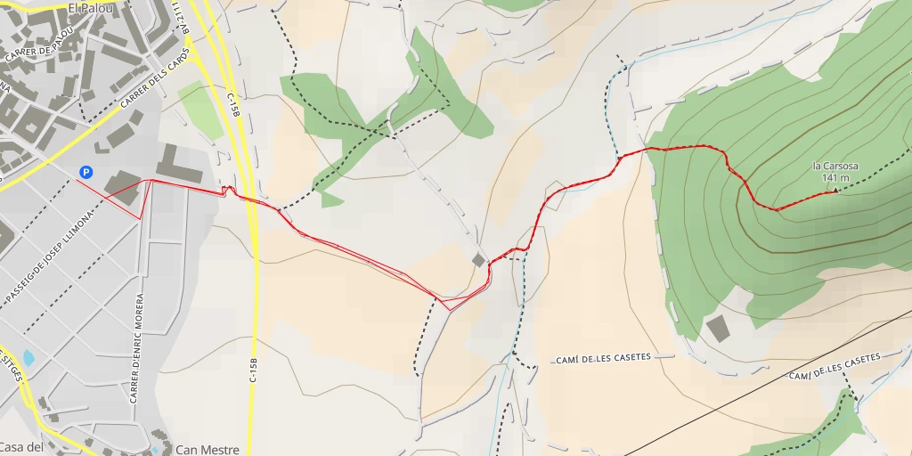 Map of the trail for la Carsosa