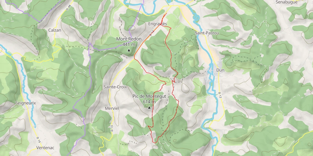 Carte de l'itinéraire :  Sommet de Pépérié