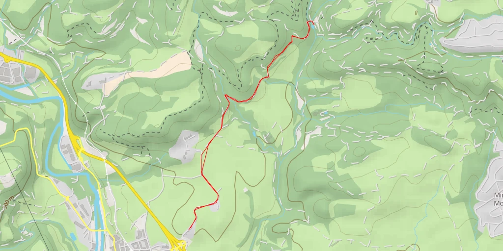 Map of the trail for Toll de les Valls