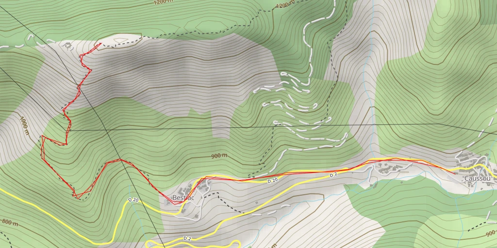 Carte de l'itinéraire :  D 20