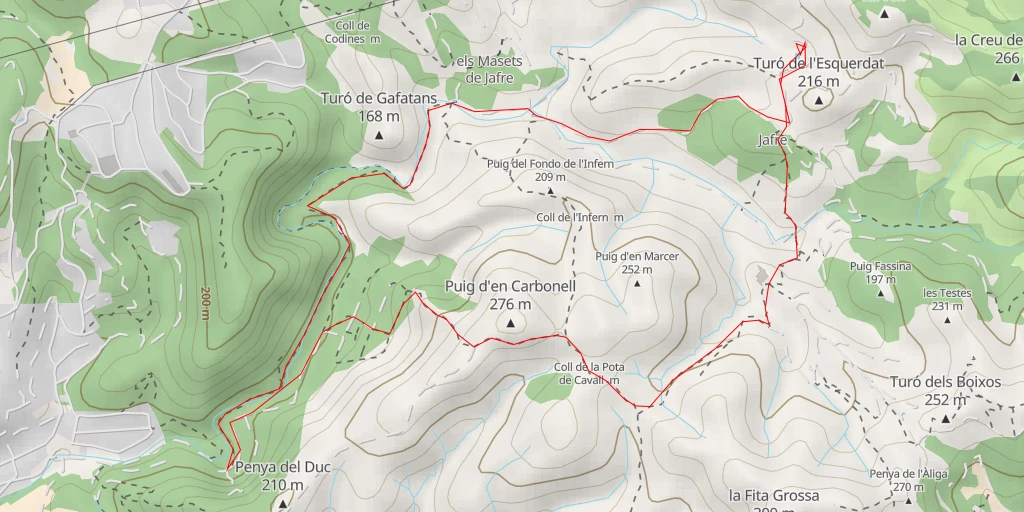 Map of the trail for 08148-16 - Pista de Sitges