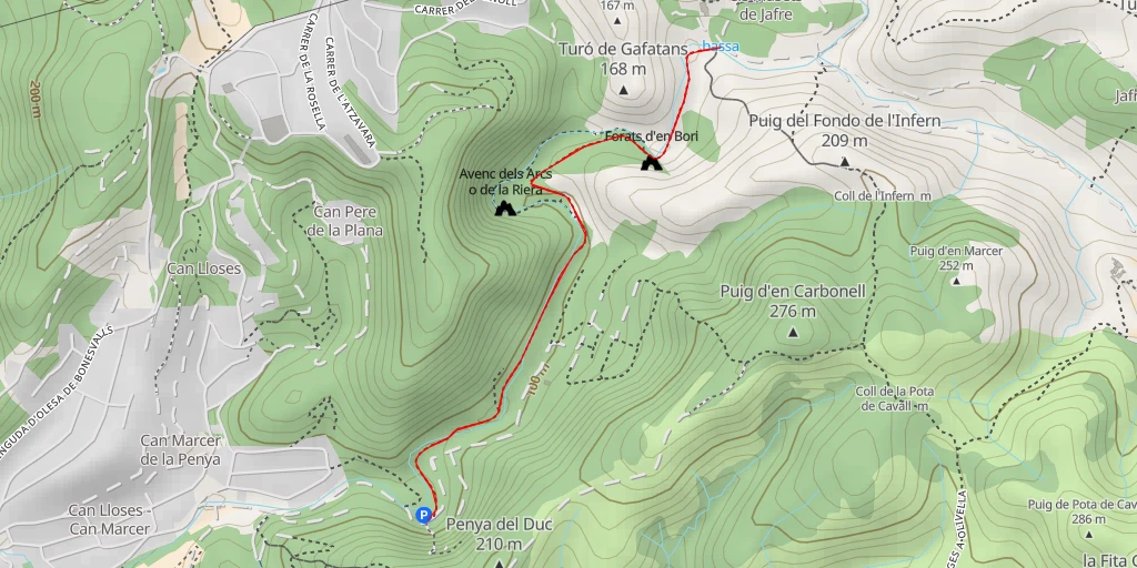 Map of the trail for bassa