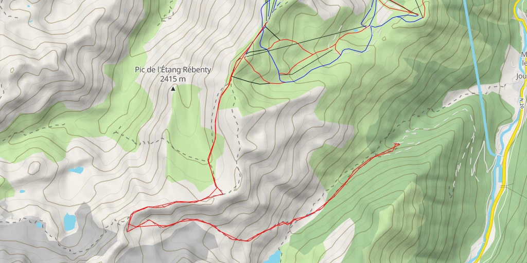 Carte de l'itinéraire :  Ours - Casse