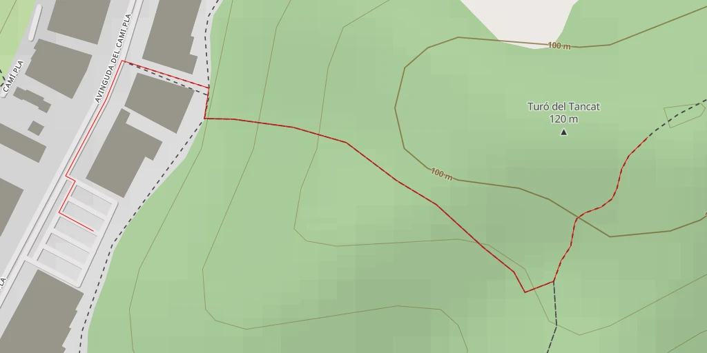 Map of the trail for Turó del Tancat