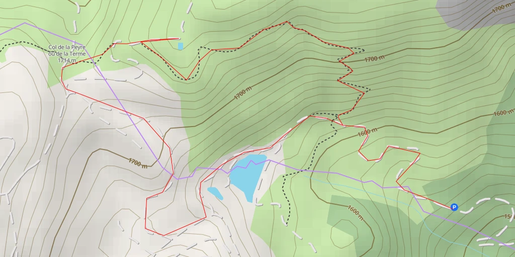 Map of the trail for Sentier du Talc