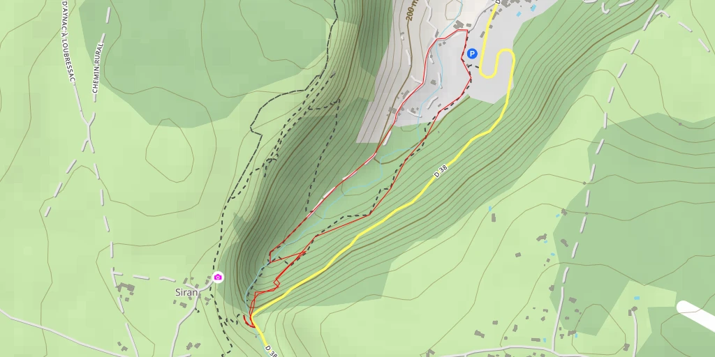 Carte de l'itinéraire :  Cascade d'Autoire